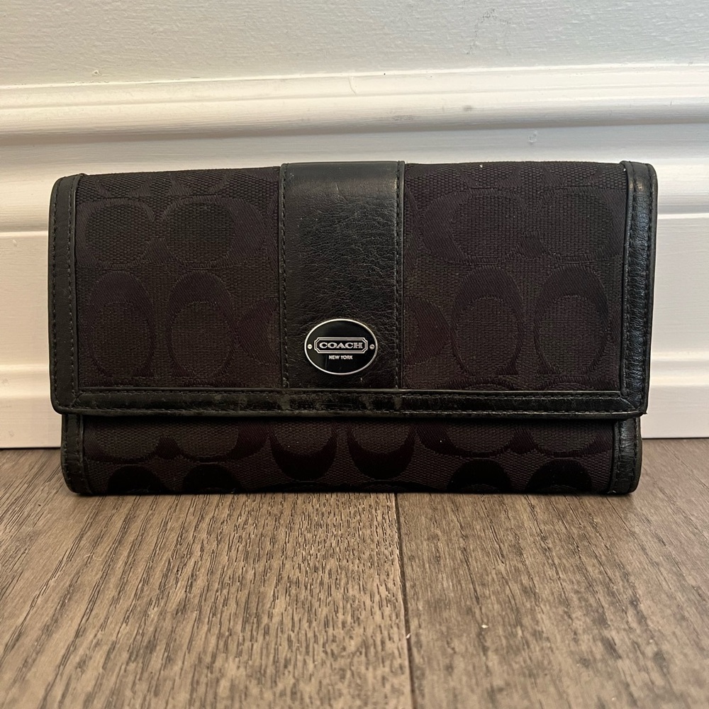 Coach Black Signature Wallet